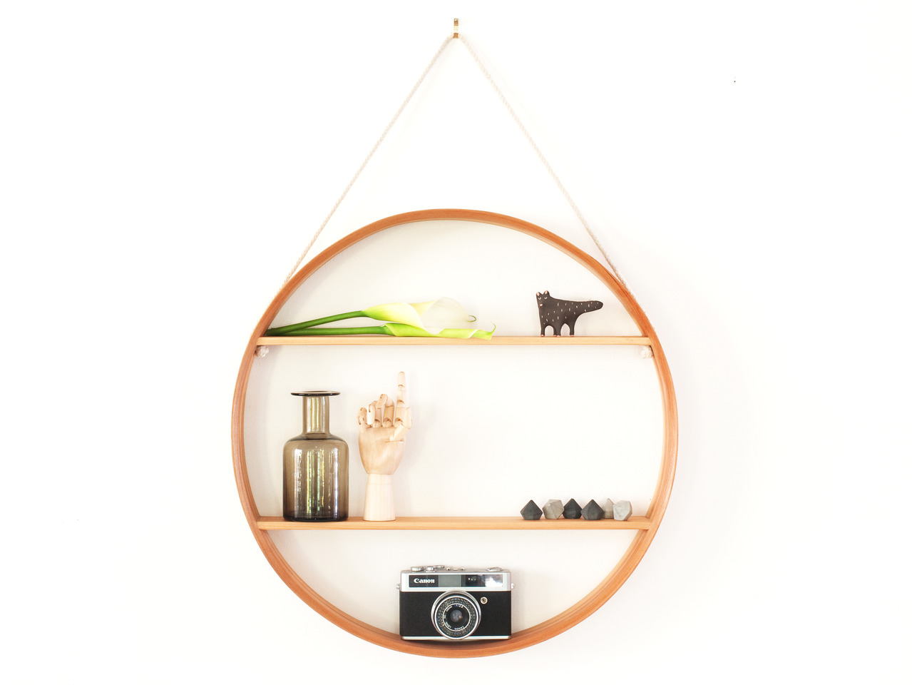 CIRCULAR SHADOW BOX ROUND SHELF by Senkki Furniture Handkrafted